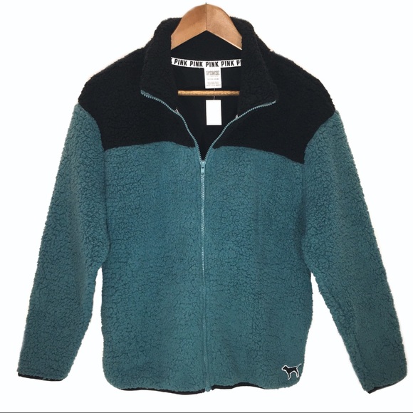 PINK Victoria's Secret Tops - 🤍NWT🤍 VS Pink Sherpa Two Tone Full Zip Jacket